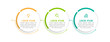 © Maulaga - Minimal infographic template design with numbers three options or steps.