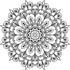 Poster - Mandalas for coloring book.Decorative round ornaments.Unusual flower shape.Oriental vector. Creative mandala design.