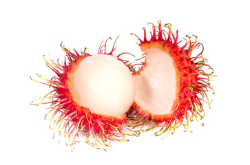 Wall Mural - Rambutan an isolated on white with clipping path