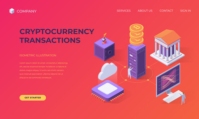 Poster - Landing page for cryptocurrency transactions