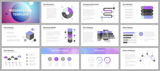 Wall Mural - business presentation templates