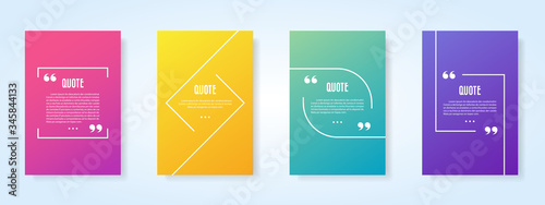 Fotografía Quote speech bubble blank templates set.