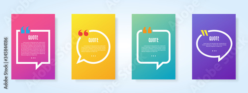 Fotomural Quote speech bubble blank templates set.