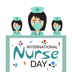 Wall Mural - International Nurse Day.