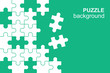 © volyk - White details of puzzle on Green background. Flat Style