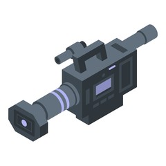 Poster - Video camera icon. Isometric of video camera vector icon for web design isolated on white background