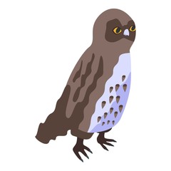 Sticker - Forest owl icon. Isometric of forest owl vector icon for web design isolated on white background