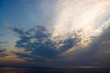 © Aleks Kend - Beautiful scenic sunset over water. Baltic sea. Cloudy weather. Soft focus of sea.