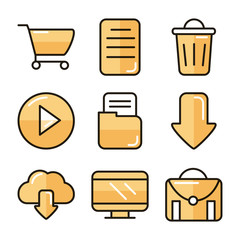 Sticker - interface internet web technology digital icons set