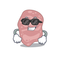 Sticker - Cool verrucomicrobia cartoon character wearing expensive black glasses