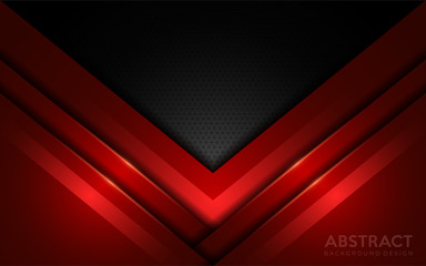 Canvas Print - Modern futuristic black and red background design.