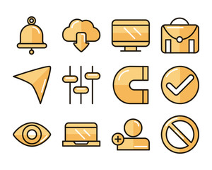 Sticker - interface internet web technology digital icons set