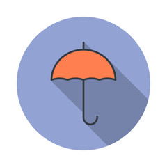 Aufkleber - umbrella long shadow icon. simple color vector of web icons for ui and ux, website or mobile applica