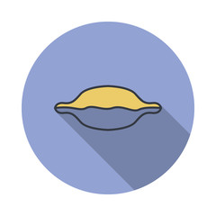 Aufkleber - biscuit long shadow icon. Simple color vector of web icons for ui and ux, website or mobile application