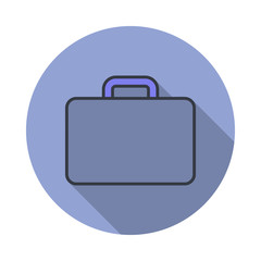 Poster - diplomat long shadow icon. Simple color vector of web icons for ui and ux, website or mobile application