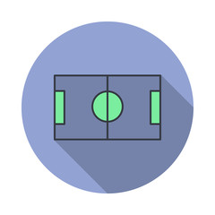 Aufkleber - football stadium long shadow icon. Simple color vector of web icons for ui and ux, website or mobile application