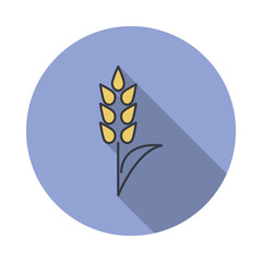 Aufkleber - ear long shadow icon. Simple color vector of web icons for ui and ux, website or mobile application