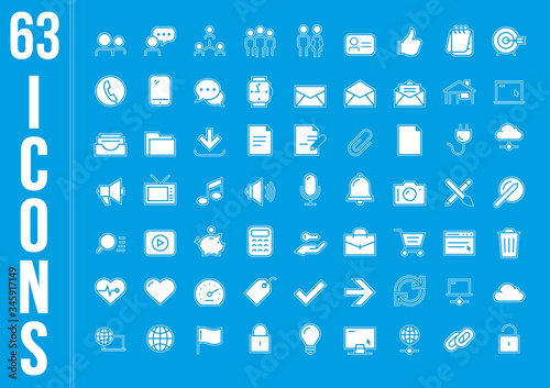 Fotografía Pictogramme utile bureau web et divers