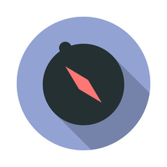 Aufkleber - compass long shadow icon. Simple color vector of web icons for ui and ux, website or mobile application