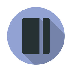 Aufkleber - telephone book long shadow icon. Simple color vector of web icons for ui and ux, website or mobile application
