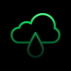 Poster - Cloudy, Rain sign nolan icon. Simple thin line, outline vector of weather icons for ui and ux, website or mobile application