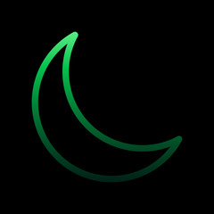 Poster - moon sign nolan icon. Simple thin line, outline vector of weather icons for ui and ux, website or mobile application