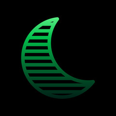 Poster - moon night sign nolan icon. Simple thin line, outline vector of weather icons for ui and ux, website or mobile application