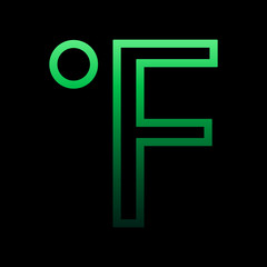 Poster - fahrenheit sign nolan icon. Simple thin line, outline vector of weather icons for ui and ux, website or mobile application