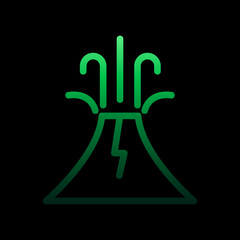 Poster - eruption sign nolan icon. Simple thin line, outline vector of weather icons for ui and ux, website or mobile application
