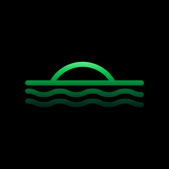 Poster - sunset sign nolan icon. Simple thin line, outline vector of weather icons for ui and ux, website or mobile application
