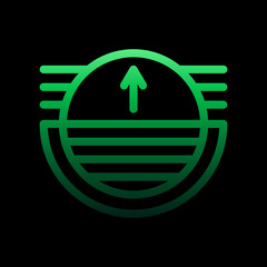 Poster - sunrise sign nolan icon. Simple thin line, outline vector of weather icons for ui and ux, website or mobile application