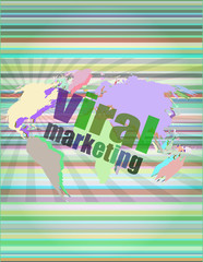 Poster - Marketing concept: words Viral Marketing on business digital screen