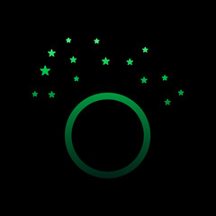 Poster - full moon star sign nolan icon. Simple thin line, outline vector of weather icons for ui and ux, website or mobile application