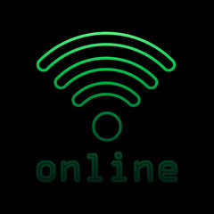 Poster - wifi signal nolan icon. Simple thin line, outline vector of sosial media network icons for ui and ux, website or mobile application