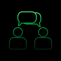 Poster - people communication nolan icon. Simple thin line, outline vector of sosial media network icons for ui and ux, website or mobile application