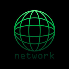 Poster - global network nolan icon. Simple thin line, outline vector of sosial media network icons for ui and ux, website or mobile application