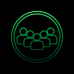 Poster - group of contacts nolan icon. Simple thin line, outline vector of sosial media network icons for ui and ux, website or mobile application