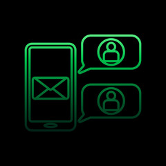 Poster - mail from contacts nolan icon. Simple thin line, outline vector of sosial media network icons for ui and ux, website or mobile application