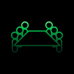 Poster - discussion nolan icon. Simple thin line, outline vector of conferencing icons for ui and ux, website or mobile application