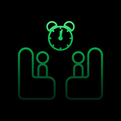 Poster - time for communication nolan icon. Simple thin line, outline vector of conferencing icons for ui and ux, website or mobile application