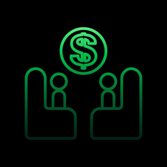 Poster - financial communication nolan icon. Simple thin line, outline vector of conferencing icons for ui and ux, website or mobile application