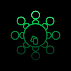 Poster - round table nolan icon. Simple thin line, outline vector of conferencing icons for ui and ux, website or mobile application