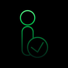 Poster - approve a shot nolan icon. Simple thin line, outline vector of conferencing icons for ui and ux, website or mobile application