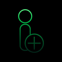Poster - increase the staff nolan icon. Simple thin line, outline vector of conferencing icons for ui and ux, website or mobile application