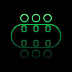 Poster - the meeting nolan icon. Simple thin line, outline vector of conferencing icons for ui and ux, website or mobile application
