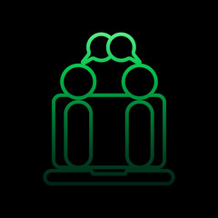 Poster - online meeting nolan icon. Simple thin line, outline vector of conferencing icons for ui and ux, website or mobile application