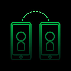 Poster - phone nolan icon. Simple thin line, outline vector of conferencing icons for ui and ux, website or mobile application