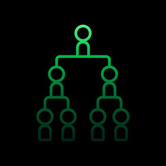 Poster - hierarchy nolan icon. Simple thin line, outline vector of conferencing icons for ui and ux, website or mobile application