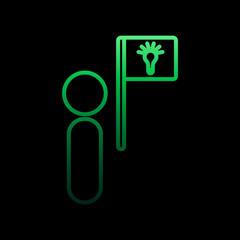 Poster - ideological officer nolan icon. Simple thin line, outline vector of conferencing icons for ui and ux, website or mobile application