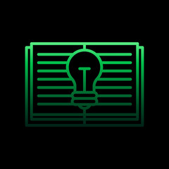 Poster - bulb on a notebook nolan icon. Simple thin line, outline vector of Education icons for ui and ux, website or mobile application